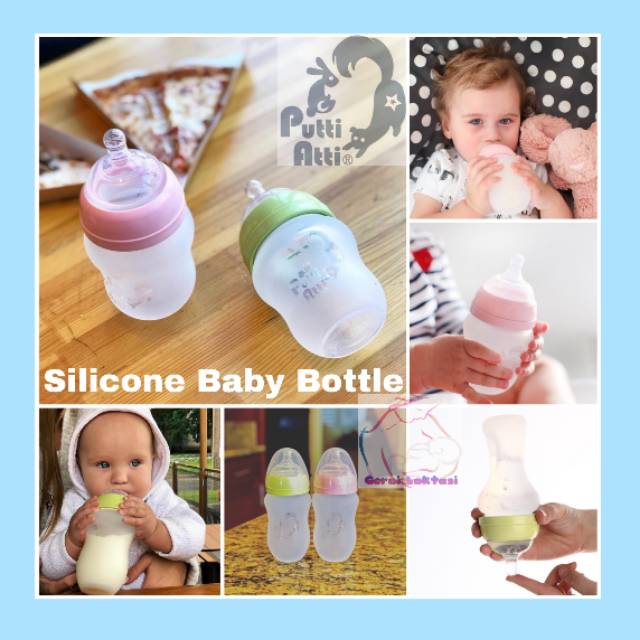 PUTTI ATTI SILICONE BABY BOTTLE SINGLE PACK 160ML DAN 260ML