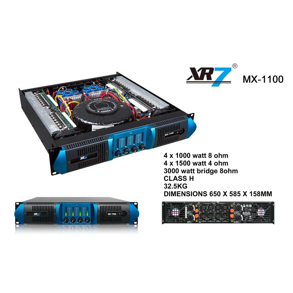 Power XR7 MX 1100 Amplifier Class H Original 4 Channel