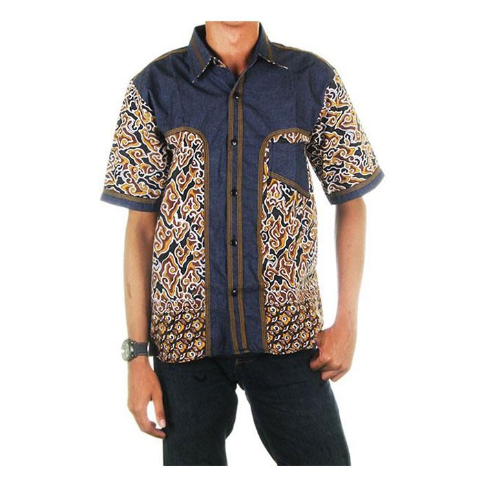 Kemeja Batik Kombinasi Jean