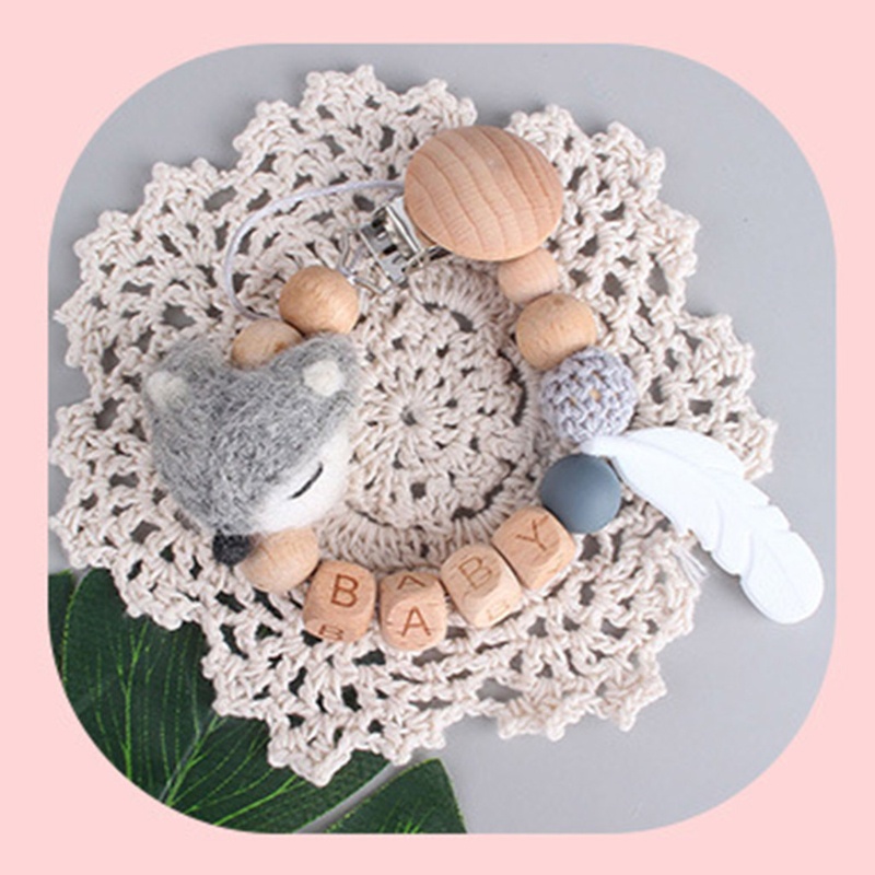 Mary Rantai Klip Penjepit Empeng / Dot Motif Kartun Hewan Bahan Silikon Untuk Bayi