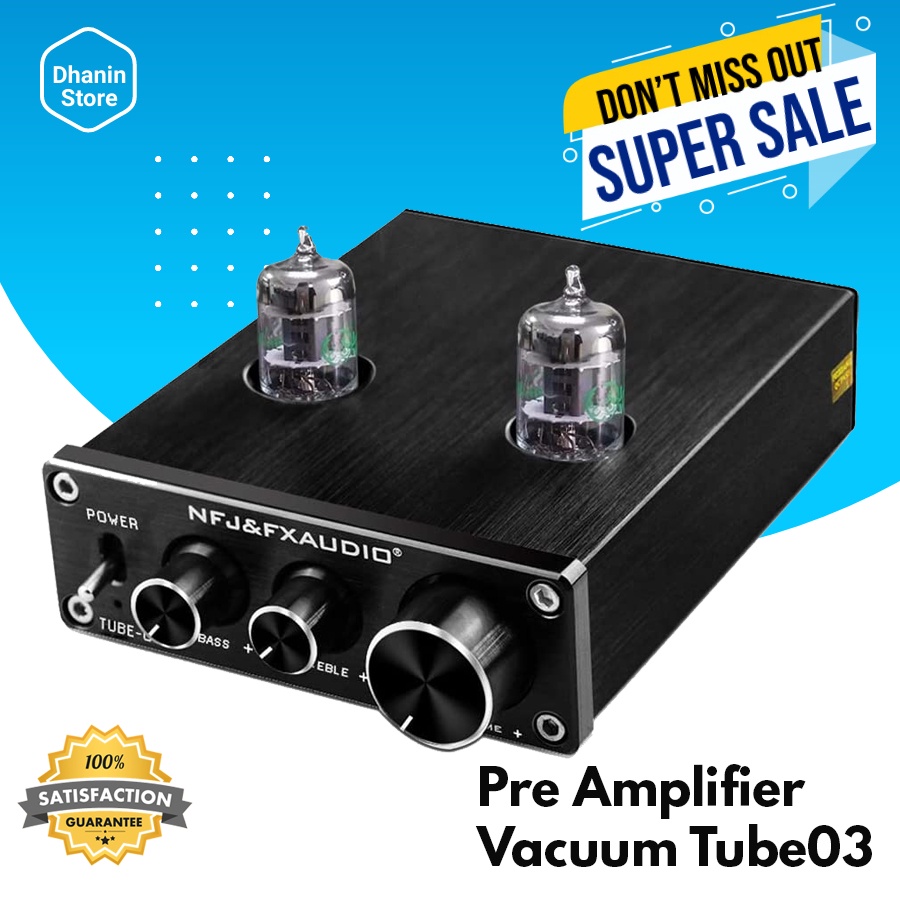 Power Amplifer Ampli Preamp Pre Amplifier Mini Class D FX Audio Stereo Tube 03 Tabung 6j1 Murah