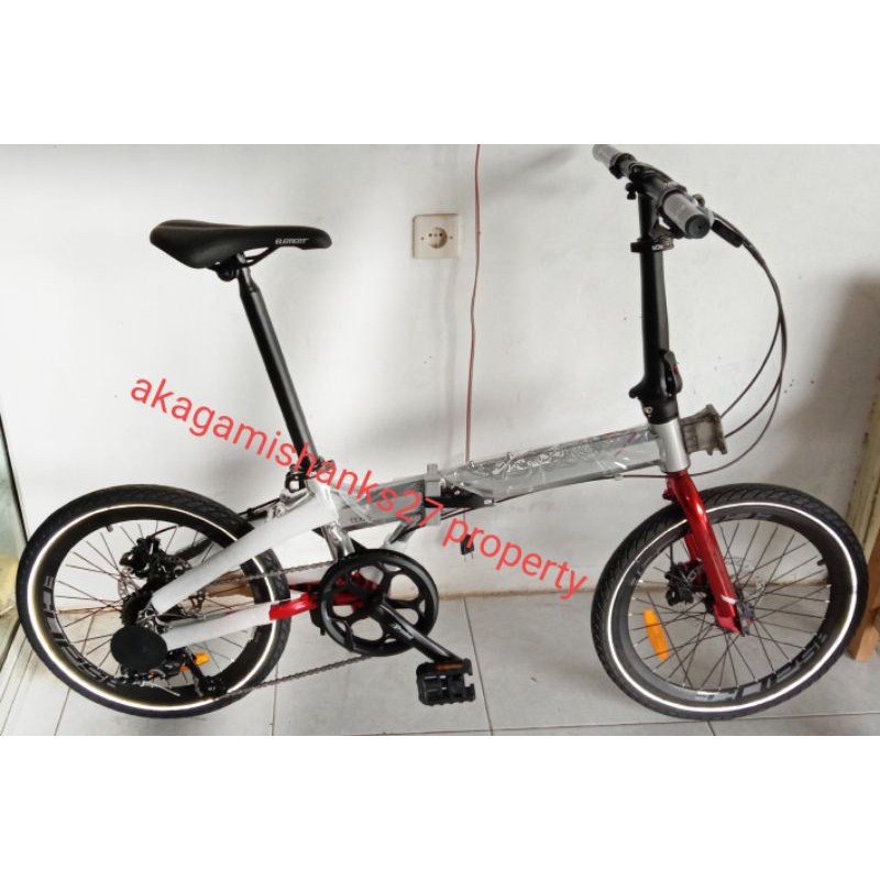 Folding Bike/Sepeda Lipat Element Police Texas Silver "Bike to Work"