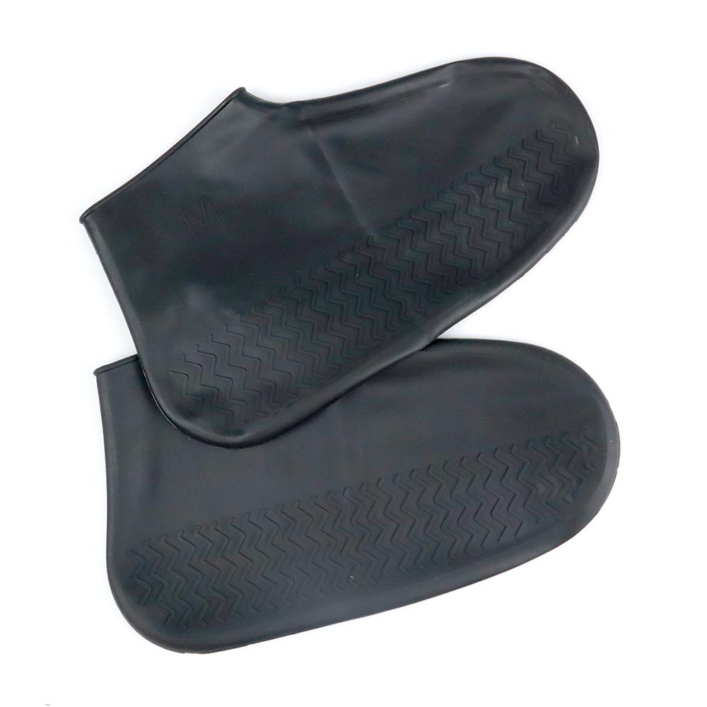 Cover Sepatu Silikon Anti Air / Cover Sepatu Anti Air Hujan Waterproof Silicone -Hitam