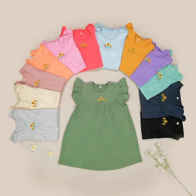 Kalu Sunflower Dress Baju Anak Perempuan Daily