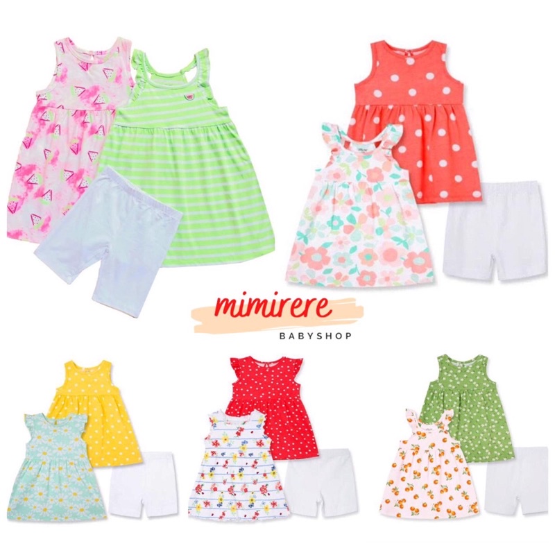 Catell Love 2in1 Everyday Dress Anak + Celana Pendek | Daster Anak Little Me isi2