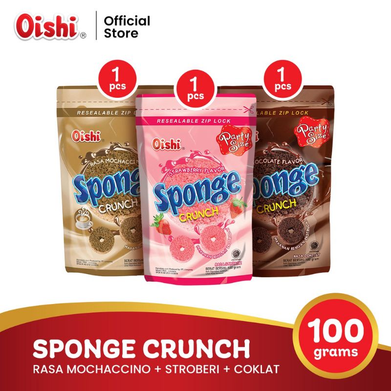 

OISHI Sponge Crunch Rasa Strawberry & Coklat 100gr