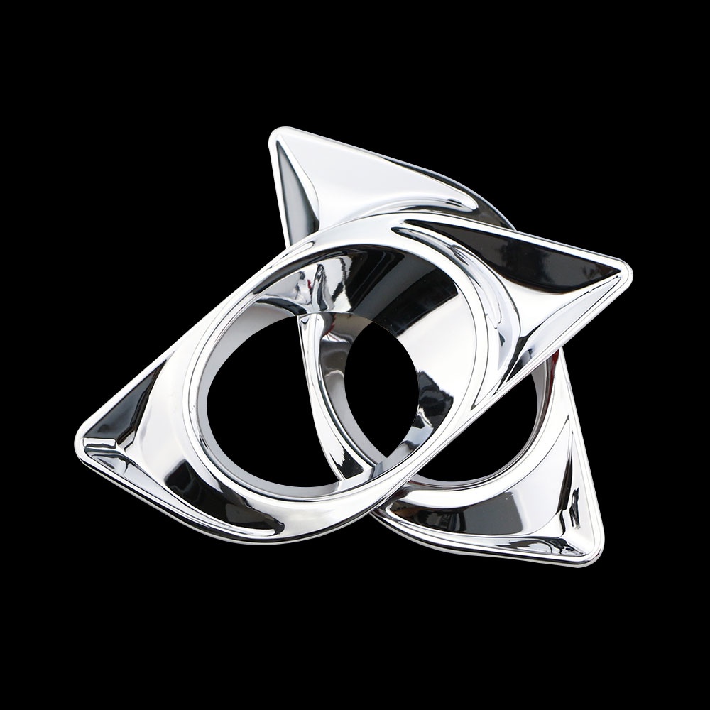 2pcs Stiker Pelindung Lampu Kabut Depan Bahan ABS Chrome Untuk Nissan Sunny N17 Versa 2014-2017