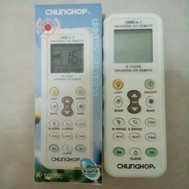 REMOTE MULTI AC CHUNGHOP 1028 UNTUK SEMUA MERK AC