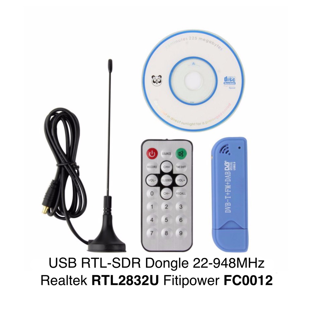 USB RTL-SDR Dongle RTL2832U FC0012 Software Defined Radio Realtek Fitipower RTLSDR RTL SDR RF
