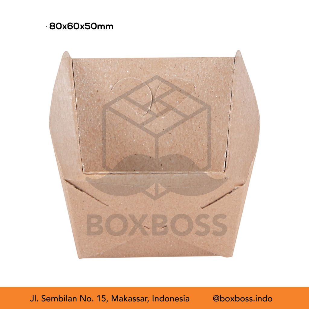 Paper Lunch Box Tray (Box Kertas Makanan) 80 x 60 x 50 mm PE