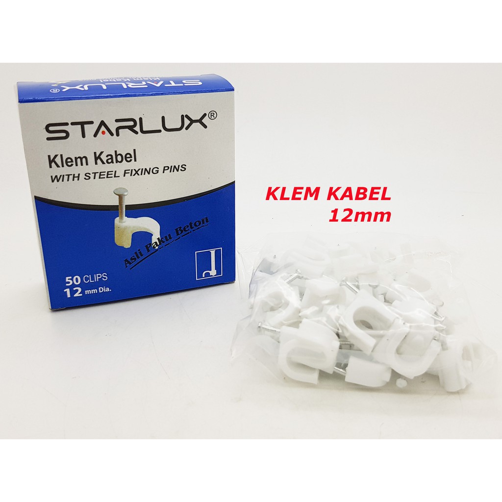 Klem Kabel Paku Beton No 12 Diameter Paku 12mm Merk STARLUX