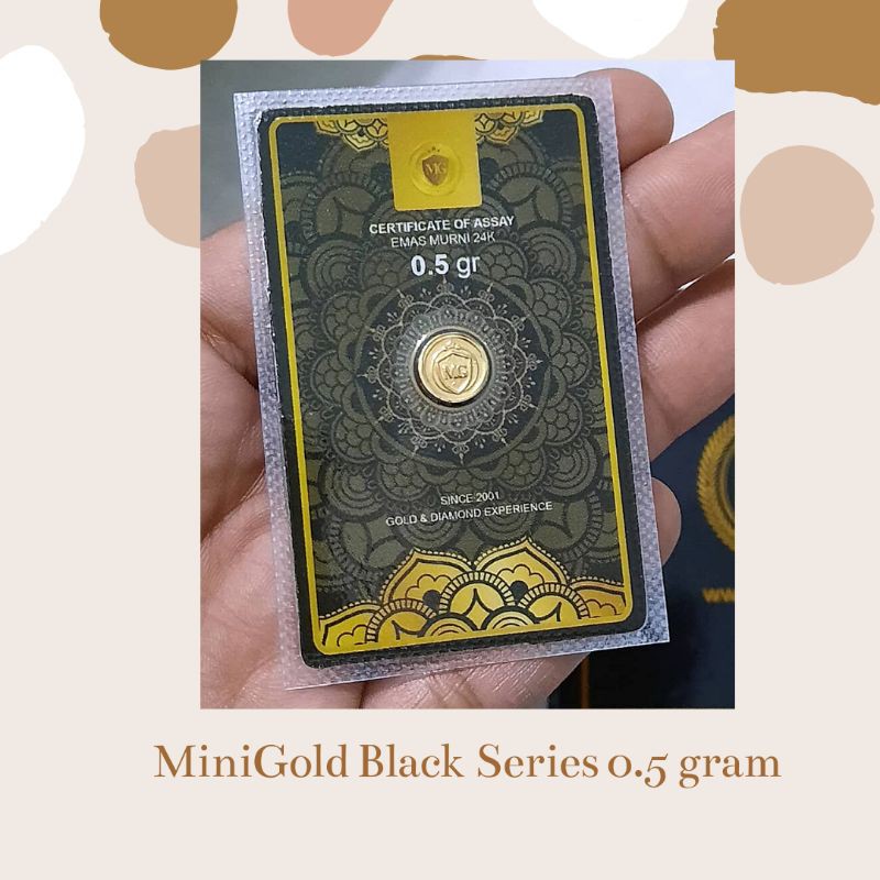 Mini Gold Black Series 0.5 gram Logam Mulia 24 K