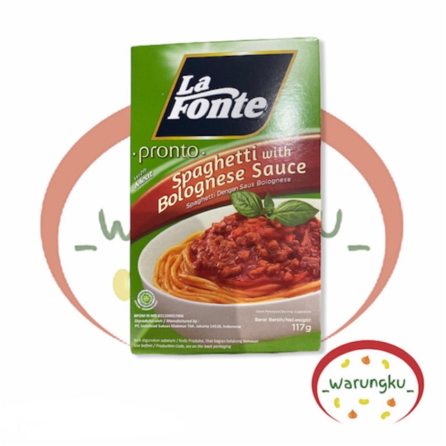 La Fonte Pronto Bolognaise Sauce Spaghetti Instant Saos