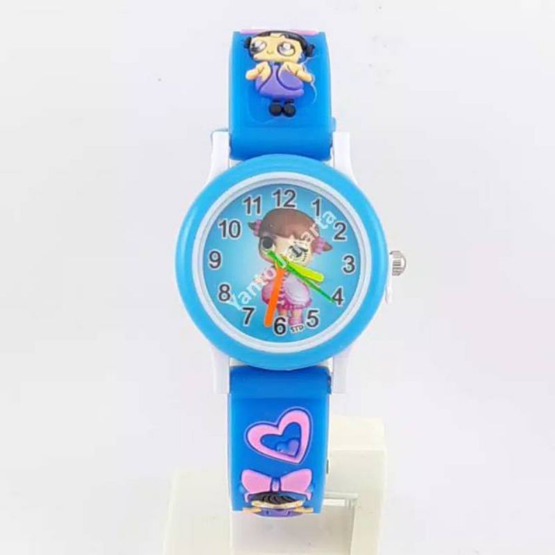 (Grosir)Jam Tangan Anak&quot; Wanita Timbul LOL Strap Rubber(Terima Cod)