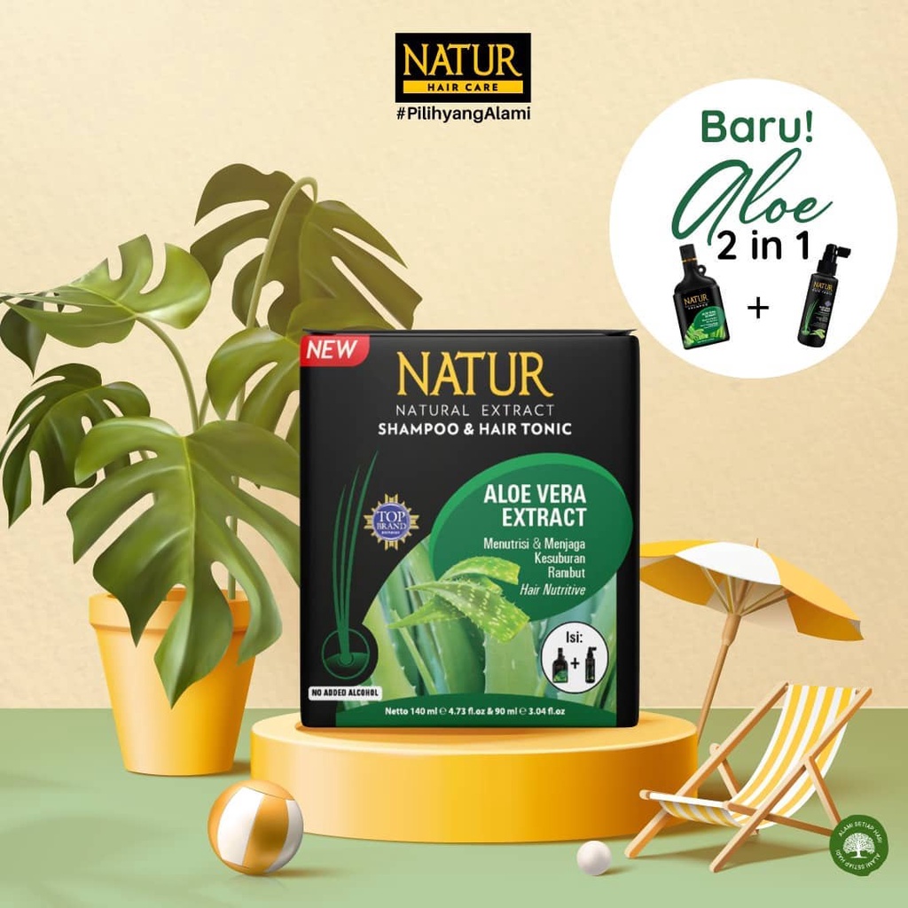 NATUR 2-in-1 Shampoo Hair Tonic Aloe Vera