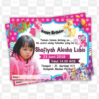 Cetak Undangan Ulang Tahun Anak Custom Kertas Art Paper Shopee Indonesia