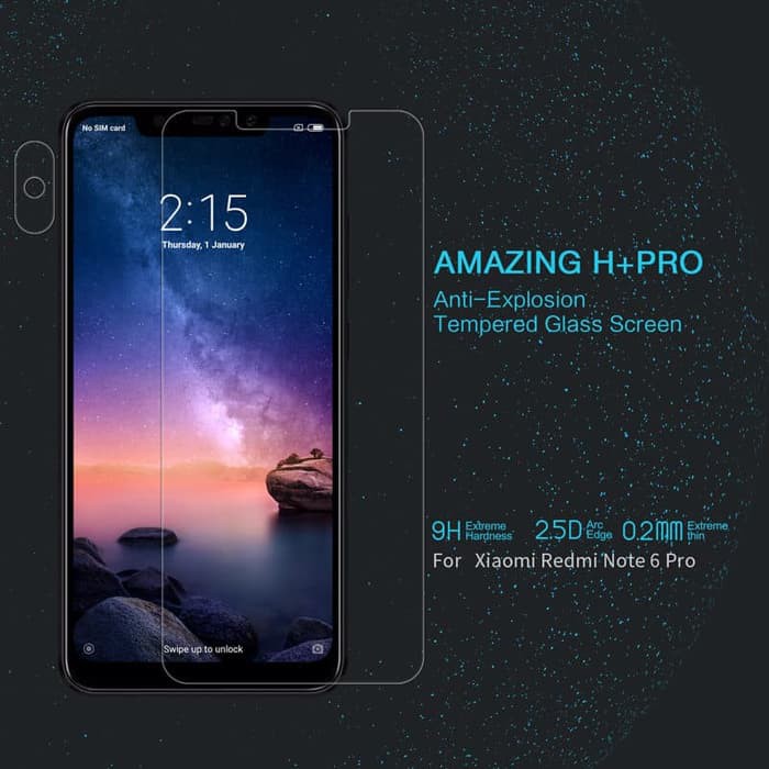 Xiaomi Redmi Note 6 Pro Tempered Glass NILLKIN AMAZING H+ Pro