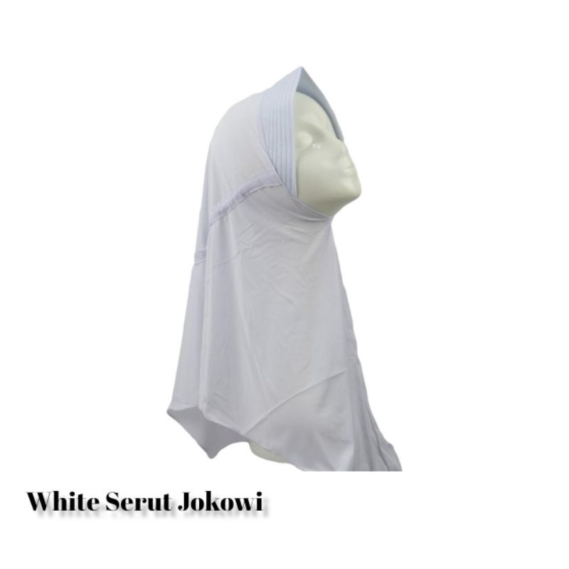 Jilbab Serut Hijab Jokowi Adabia Polos Daily Hijab Licra Idola-White Serut