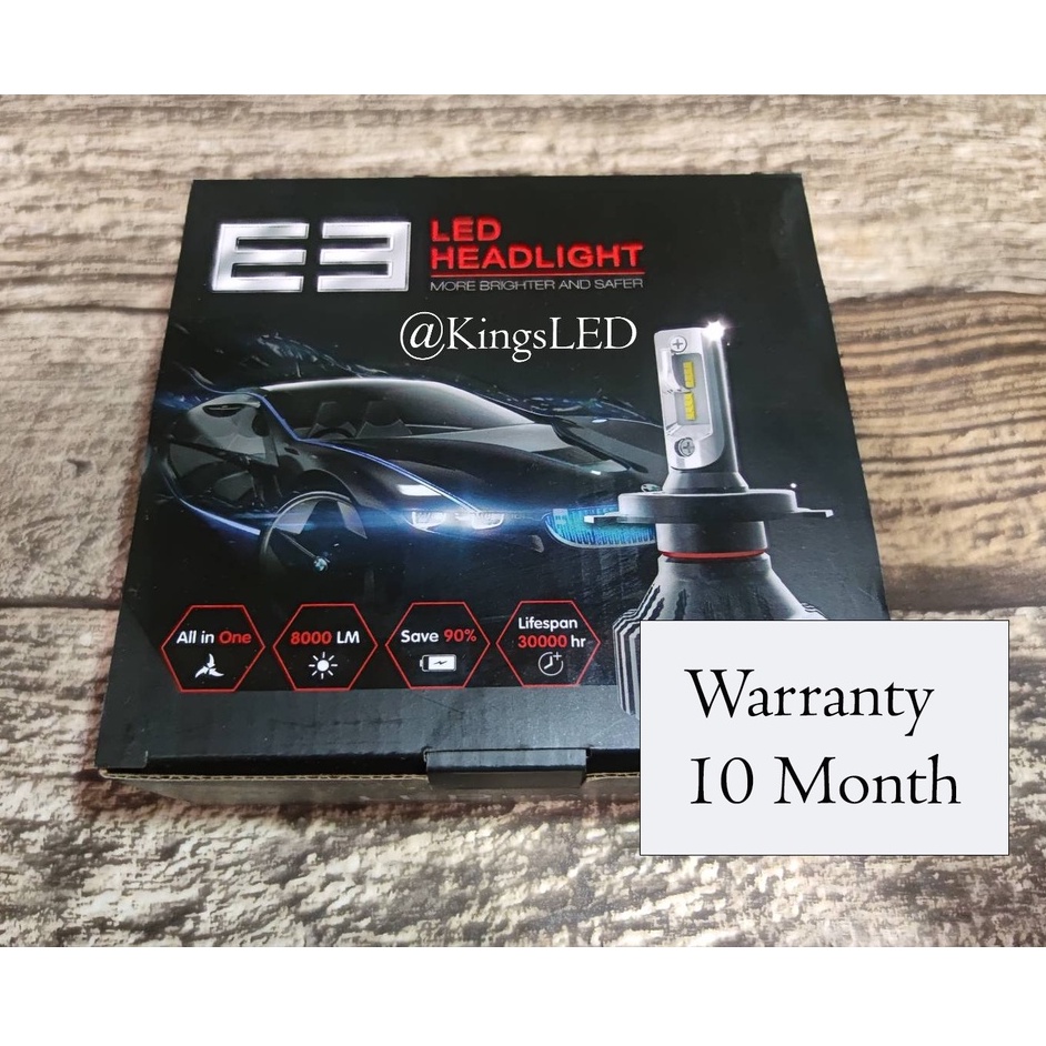 Foglamp LED Mobil E3 ZES Chip H8 H9 H11 Fog Lamp Lampu Kabut Putih Terang Lampu Mobil Foglamp