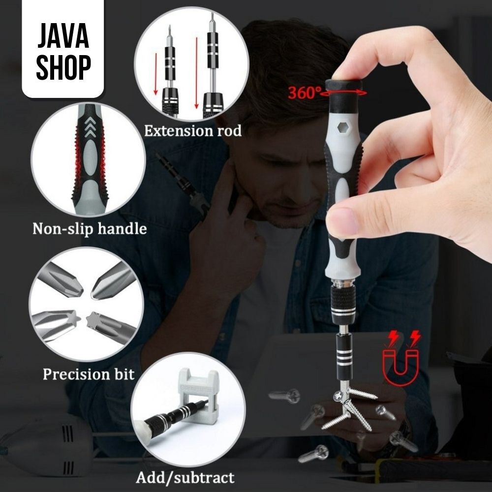 JAVASHOP Obeng Set 115 in 1 Reparasi Hp Laptop Komputer Smartphone