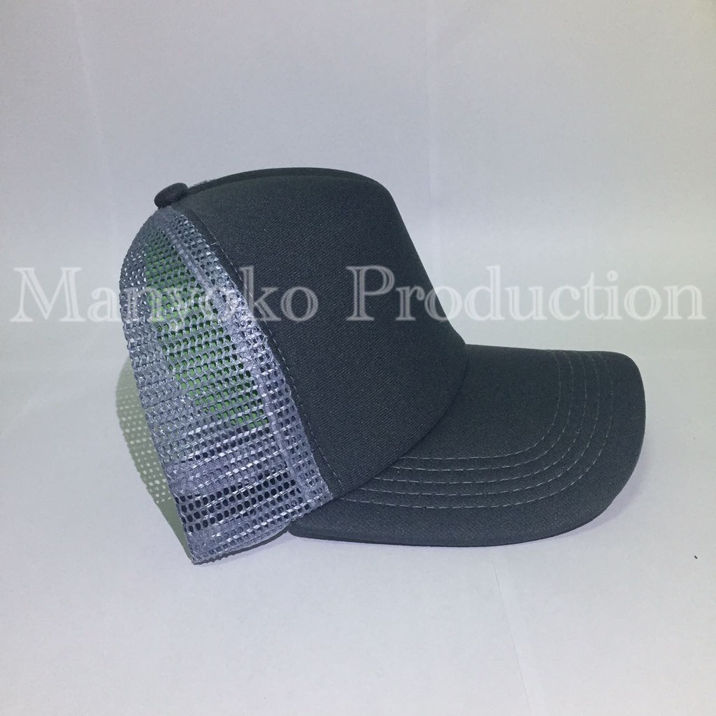 TOPI JARING (TRUCKER) POLOS ABU-ABU TUA
