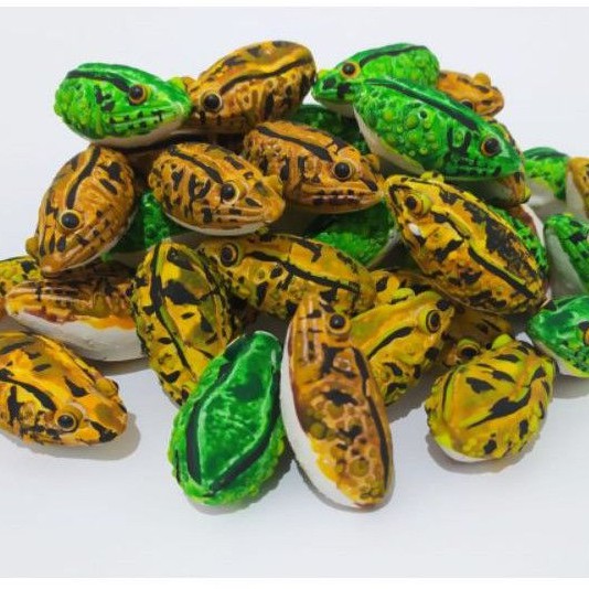 UMPAN SOFT FROG GAMMA LURE 3D FROG 38 MM 5 GRAM.. HANDMADE SOFT FROG