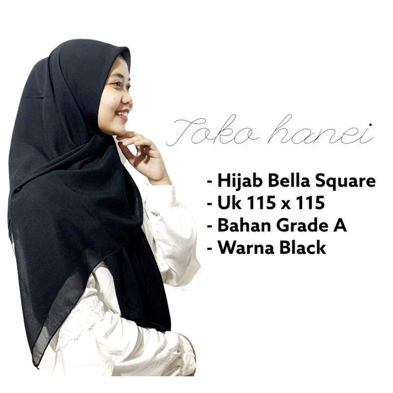 [GROSIR 10] Kerudung Hijab Segi Empat Bella Square Polos Plain Premium Jilbab