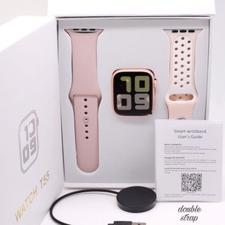 Jam tangan Smart Watch T55 T500 Double strap bisa telfon dan ganti walpaper