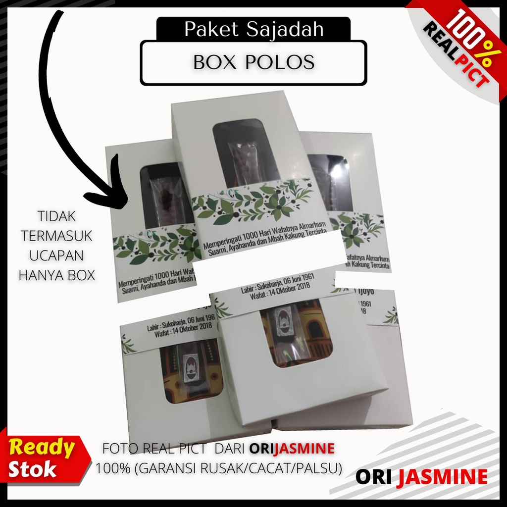 Paket Kemasan Box Polos Dan Batik Untuk Sajadah