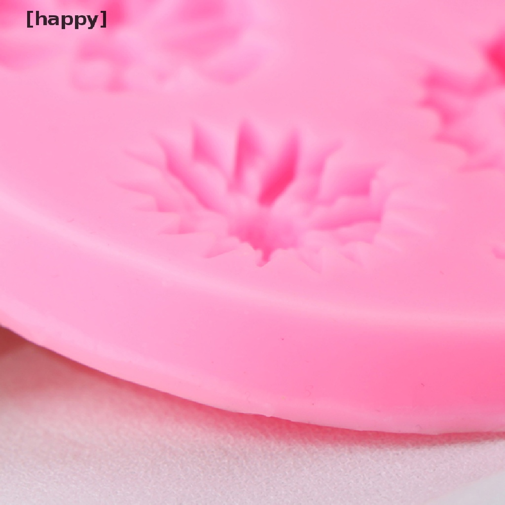 Cetakan Fondant Bentuk Kelopak Bunga Matahari 3d Bahan Silikon Untuk Dekorasi Kue