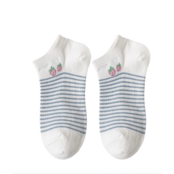 MURMURE.ID | KAOS KAKI WANITA MOTIF KARAKTER CUTE KAOS KAKI PENDEK MOTIF SEMATA KAKI IMPORT MURAH-BERRYFLO - STRIPES