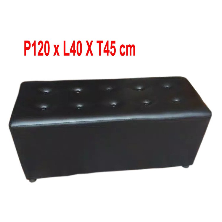 Sofa Minimimalis Puff Tamu Stool Kursi Tunggu Panjang 120CM Model Kancing
