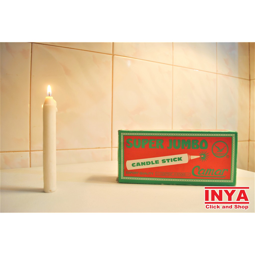 Lilin Lampu CAMAR SUPER JUMBO CANDLE STICK isi 8 Batang