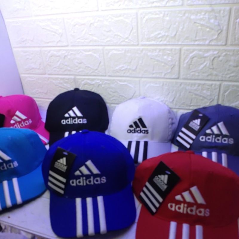 topi adidas garis 3 depan topi baseball topi hits