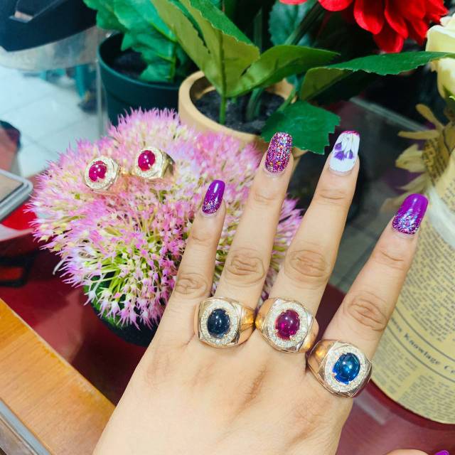 Cincin laki batu oval Berlian Medan Asli bmf