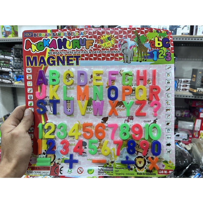 mainan edukasi anak ABJAD + ANGKA MAGNET