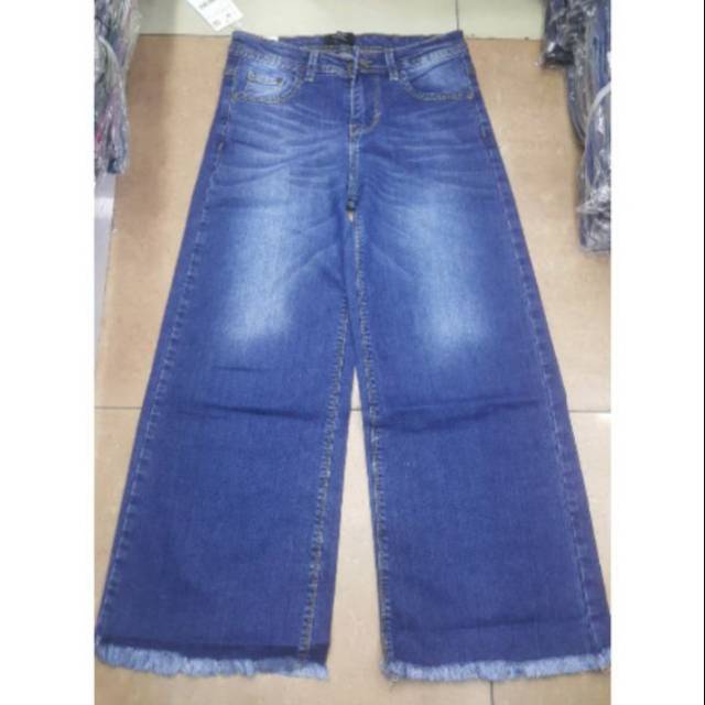 VJ KULOT JEANS RUMBAI DARKWASH