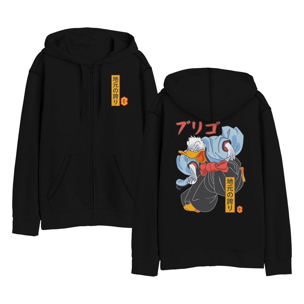 BRIGO Zipper Jumper Hoodie DONALD DUCK II Sweater Hoodie Resleting BRIGO Struggle Sablon DTF Fleece Cotton M-XXL (Pria &amp; Wanita) Free stiker&amp;Gantungan Kunci