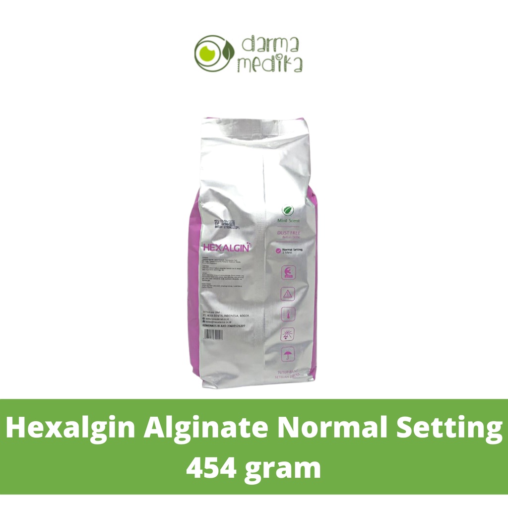 Hexalgin Alginate Normal Setting / Bahan Cetakan Gigi 454 gr 454gr