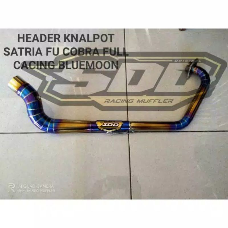 Header/leheran knalpot motor racing satria fu cobra bluemoon full cacing