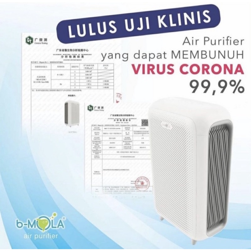 b-MOLA BM-100 Air Purifier bMola B MOLA GARANSI RESMI