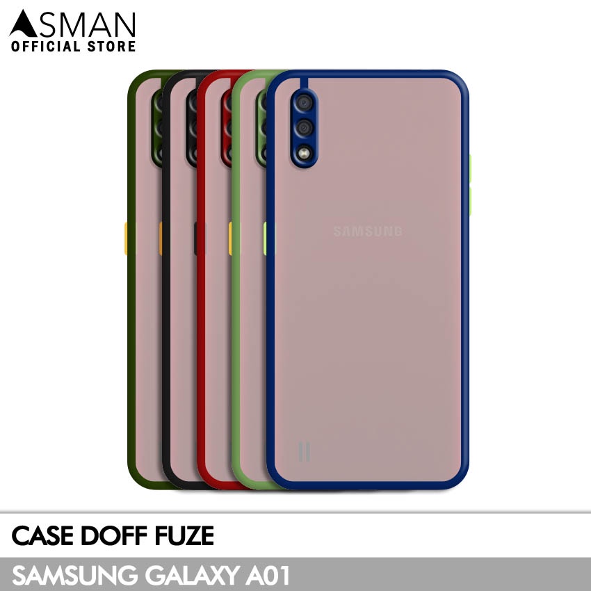 Asman Case Samsung Galaxy A01 Doff Fuze Premium Shield Protector