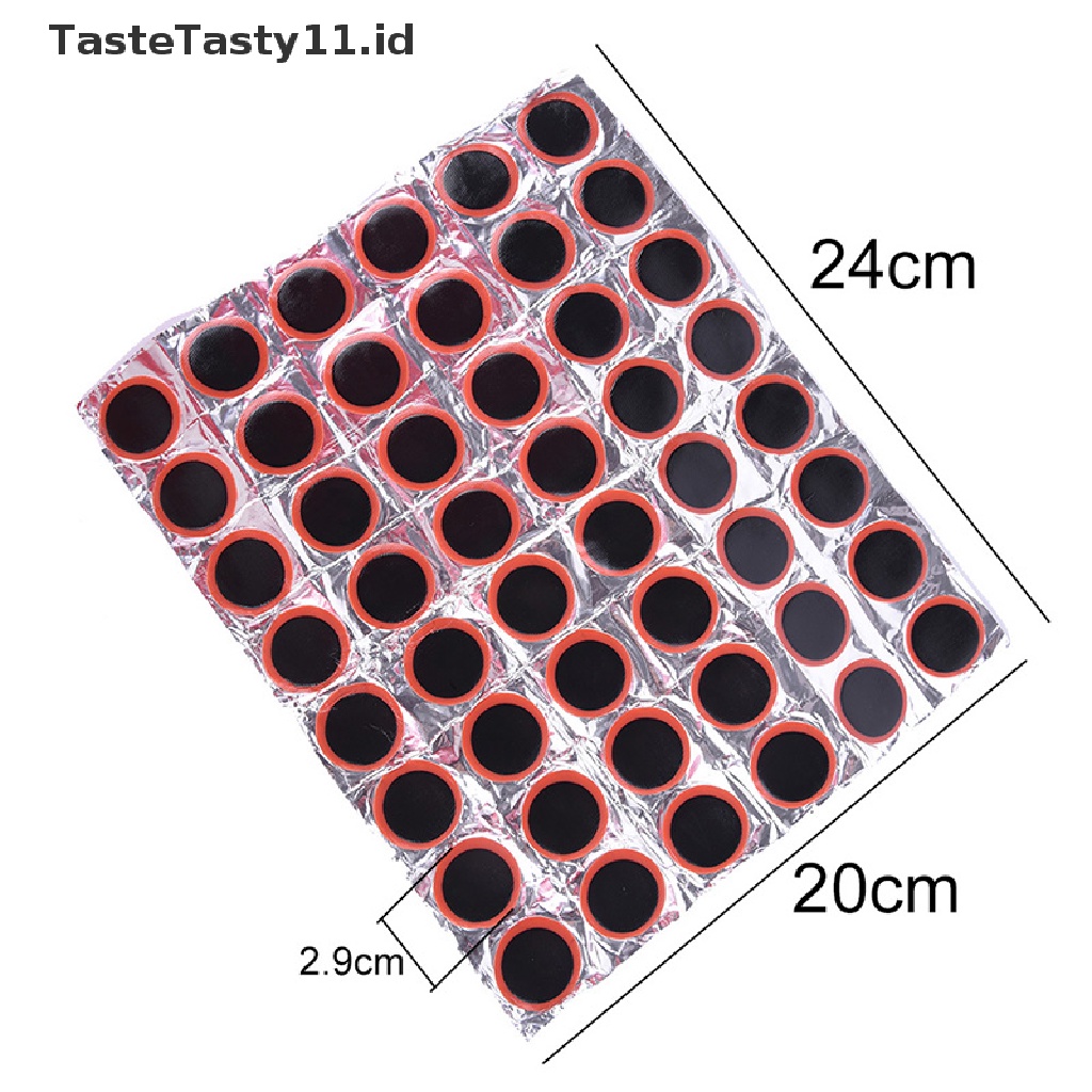 Tastetasty 48Pcs Patch Tambal Ban Dalam Sepeda Bentuk Bulat 30mm