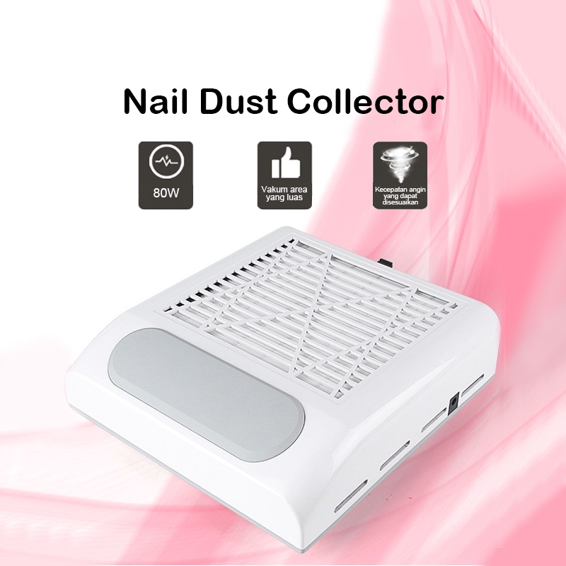 ☑️Garansi&amp;Hadiah☑️80W Nail Dust Collector Adjustable Speed Electric/ Mesin Sedot Debu Kuku / Dust Vacum Nail Art + Filter Strong Power