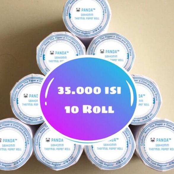 

(PROMO R7Z34) KERTAS STRUK KASIR/PPOB PAPER ROLL 58x40 MM THERMAL POS RECEIPT MINI PORTABLE/MOBILE PRINTER 58MM ✹