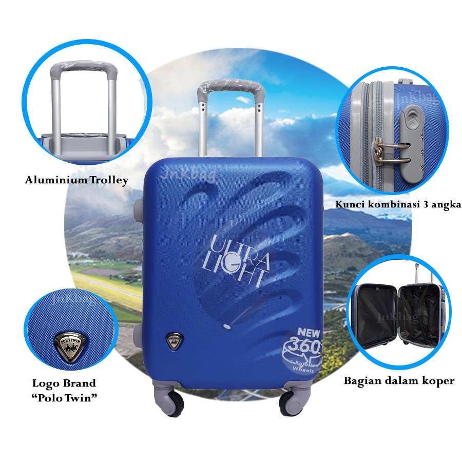 Polo Twin Koper Fiber Expanding Koper Kabin Travelbag