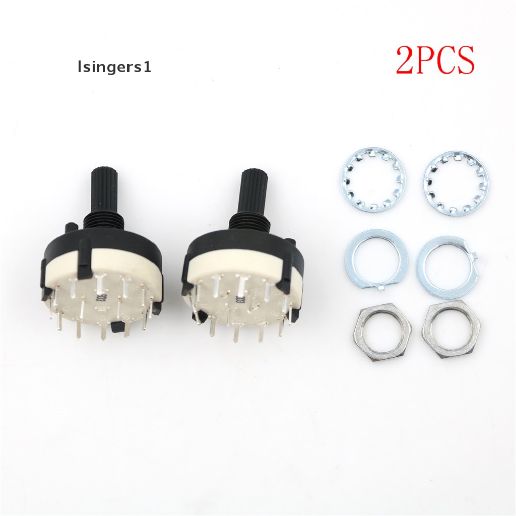 (lsingers1) 2pcs RS26 Switch Putar Channel 2 Tiang Posisi 6 Selectable