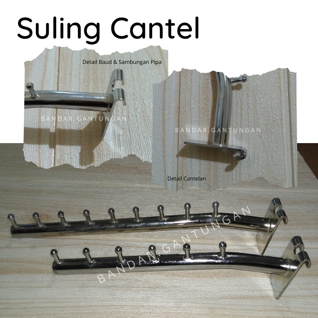 Suling Cantel Suling Ram Cantolan Ram Seruling Gantungan Baju Hanger Besi Gantungan Ram-BH