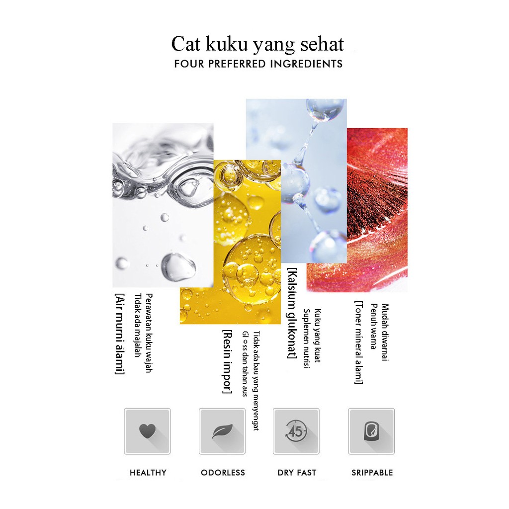 【Tidak beracun, ramah lingkungan, cepat kering】KUTEK PEEL OFF/KUTEK MUSILM/KUTEK BERBASIS AIR/KUTEK HALAL/40 warna/12ml/Kapasitas besar