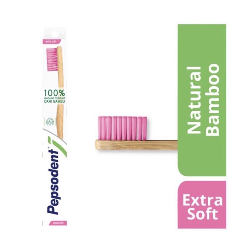 Pepsodent Sikat Gigi Natural Bamboo Extra Soft - sikat gigi bambu pepsodent soft natural